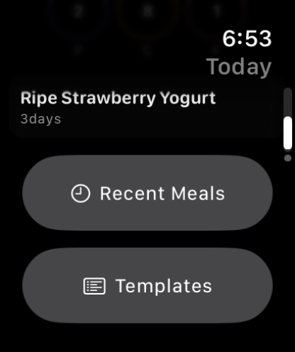 Watch menu and logging options